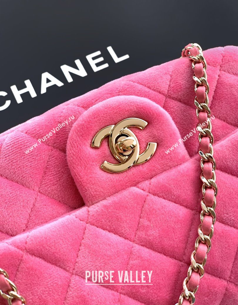 Chanel Velvet Mini Square Flap Bag with Strass Ball Pink2 2025 AS1786 (yezi-251010054)