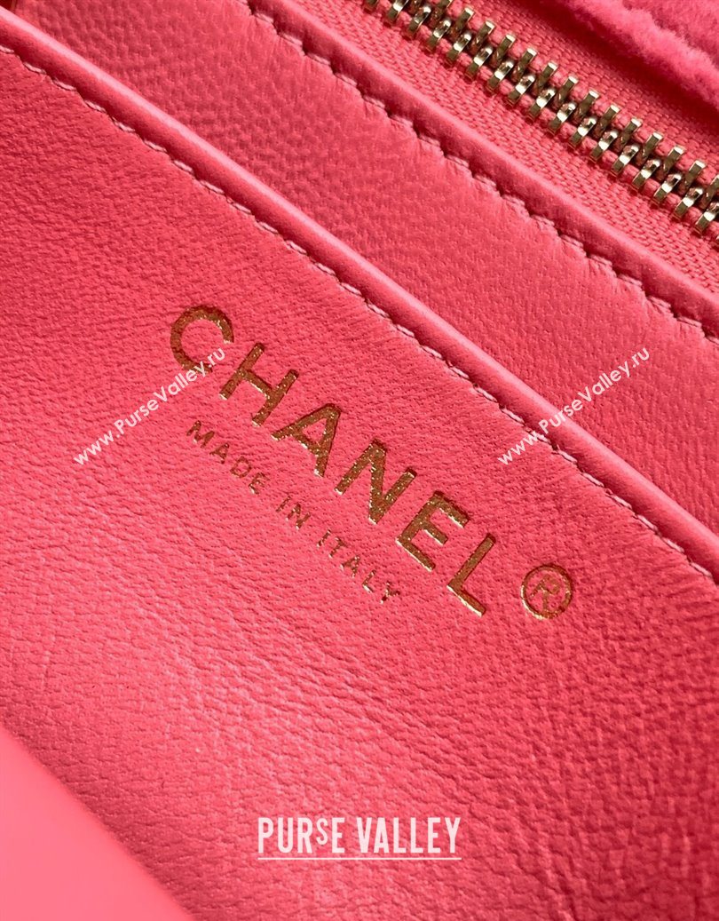Chanel Velvet Mini Square Flap Bag with Strass Ball Pink2 2025 AS1786 (yezi-251010054)