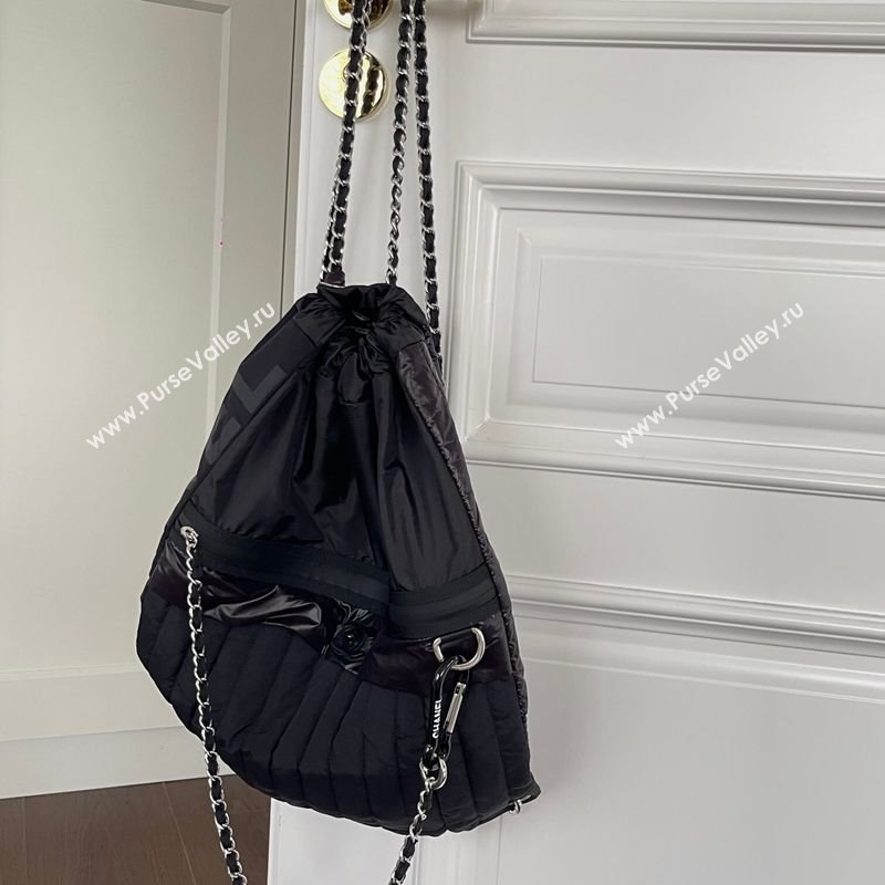 Chanel Vintage Nylon Backpack Bag Black2 2025 CH101002 (yezi-251010072)