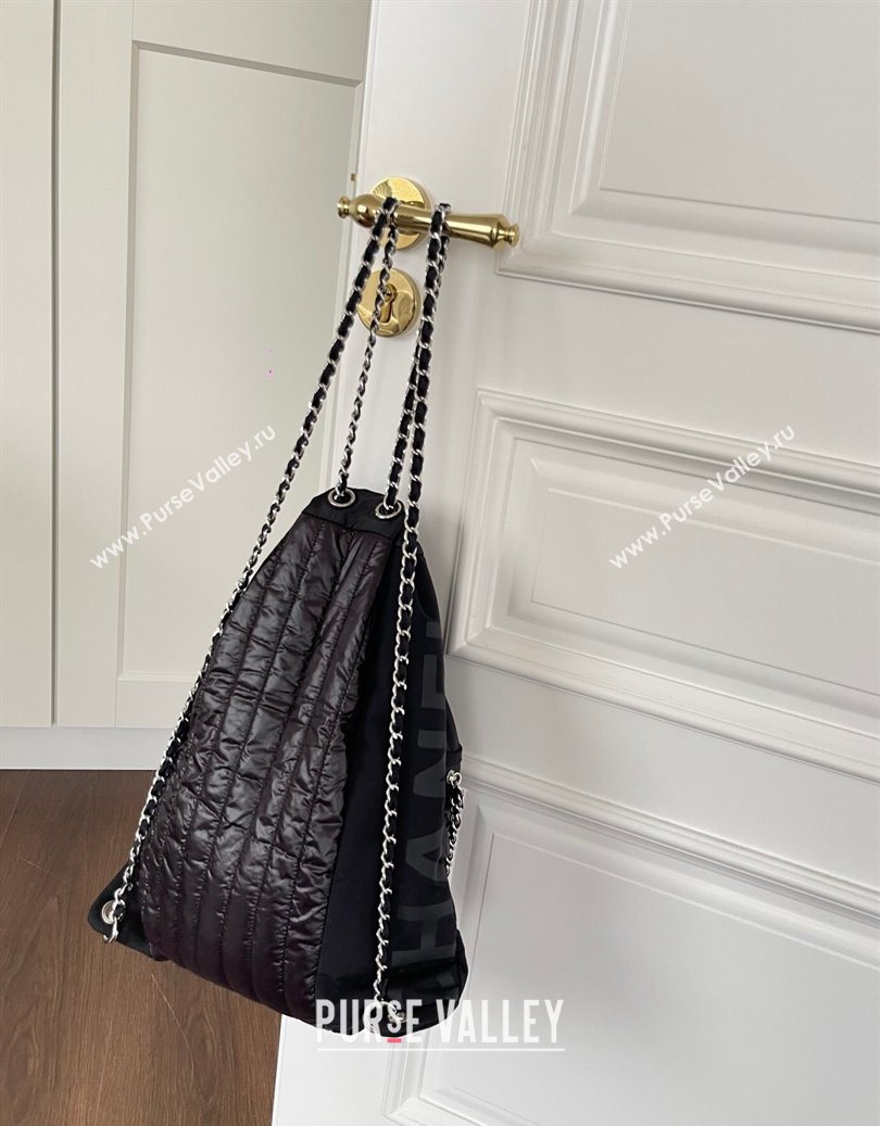 Chanel Vintage Nylon Backpack Bag Black2 2025 CH101002 (yezi-251010072)