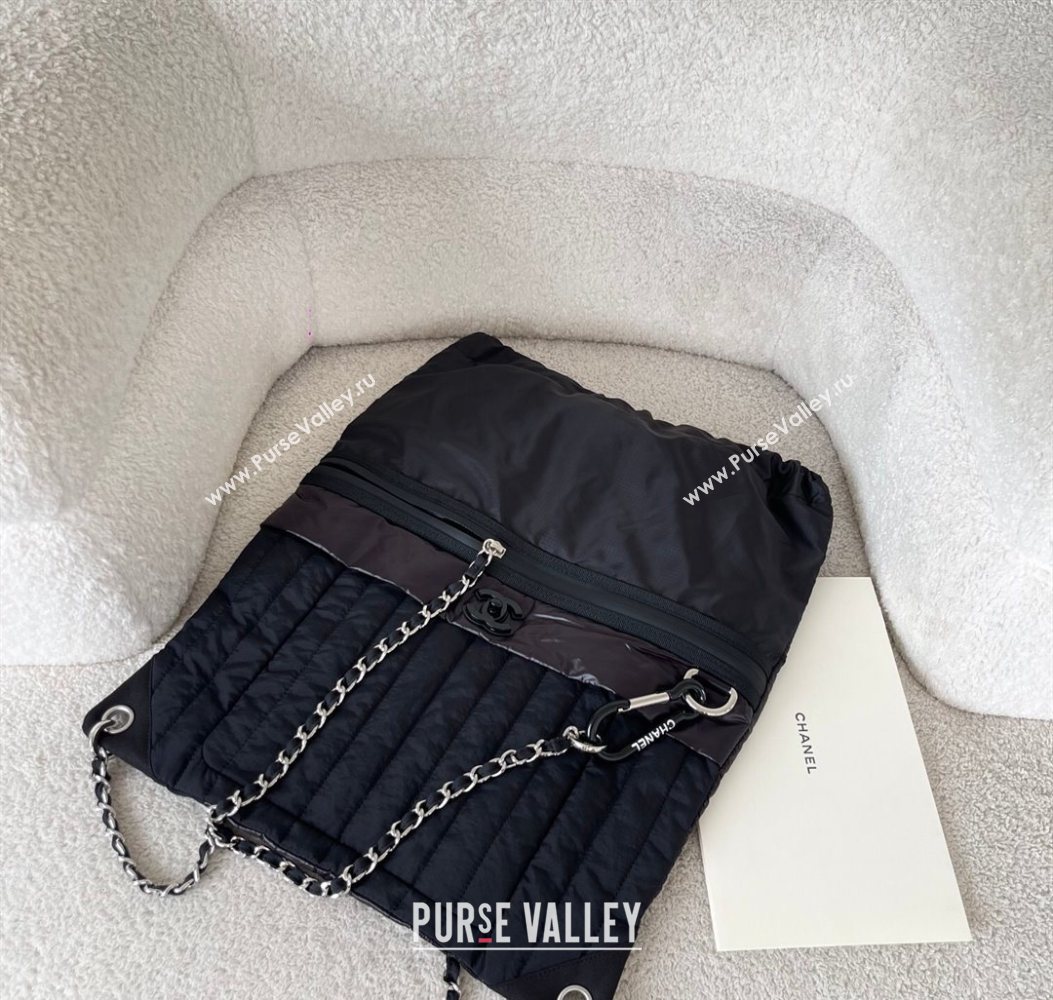 Chanel Vintage Nylon Backpack Bag Black2 2025 CH101002 (yezi-251010072)