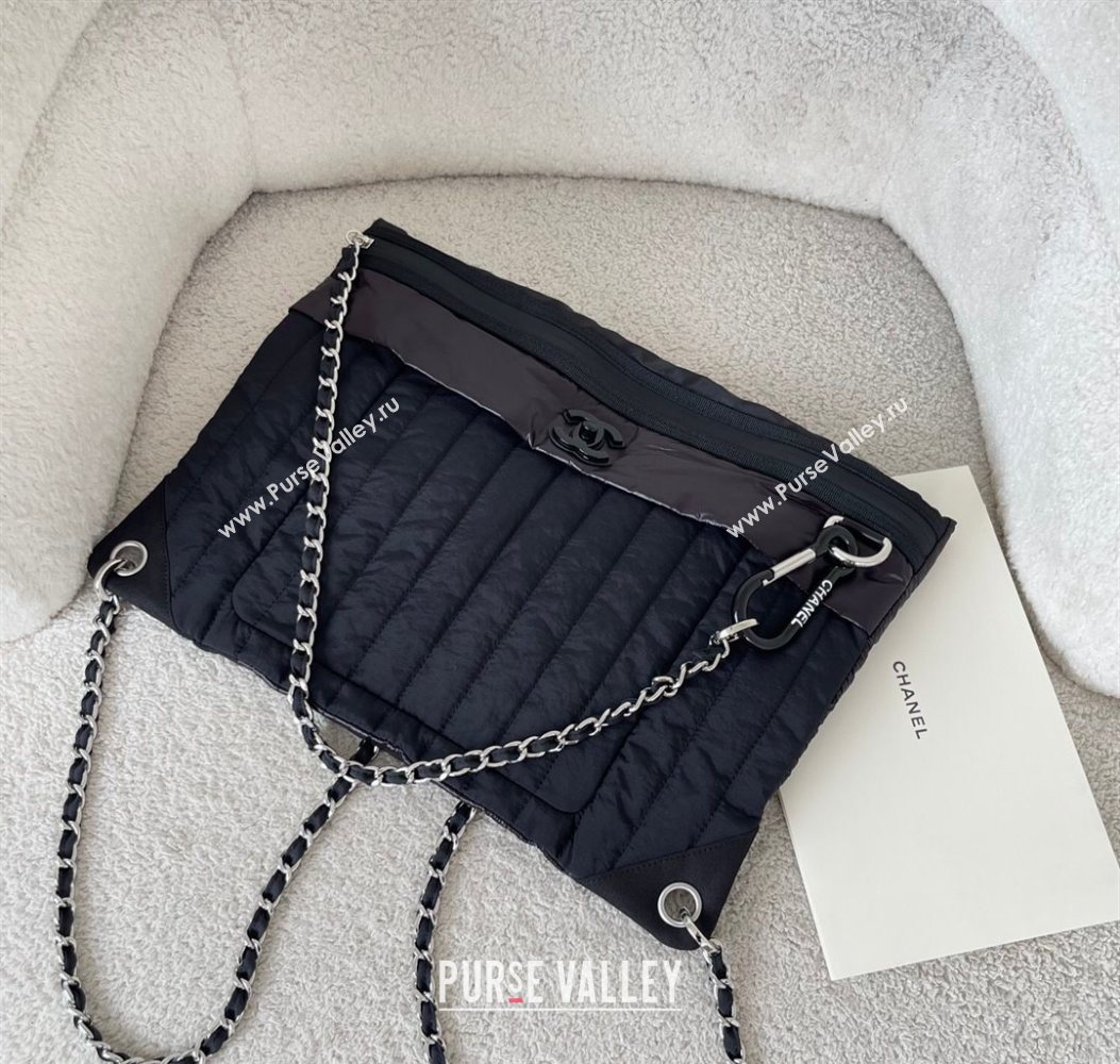 Chanel Vintage Nylon Backpack Bag Black2 2025 CH101002 (yezi-251010072)