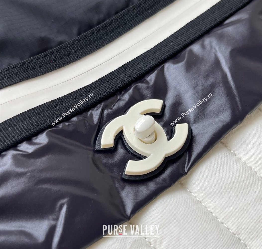 Chanel Vintage Nylon Backpack Bag White/Black 2025 CH101002 (yezi-251010073)