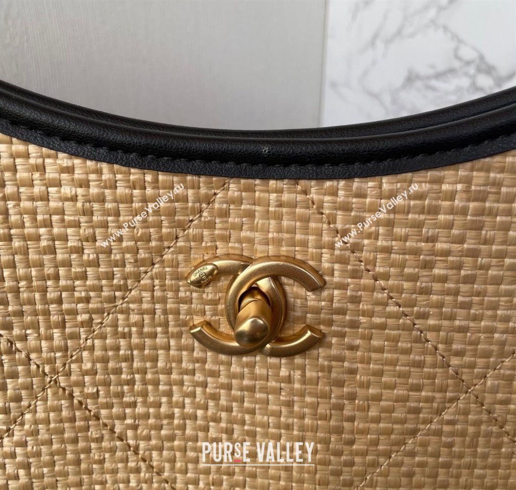 Chanel Straw Maxi Shopping Tote Bag Beige 2025 AS5463 (yezi-251010075)