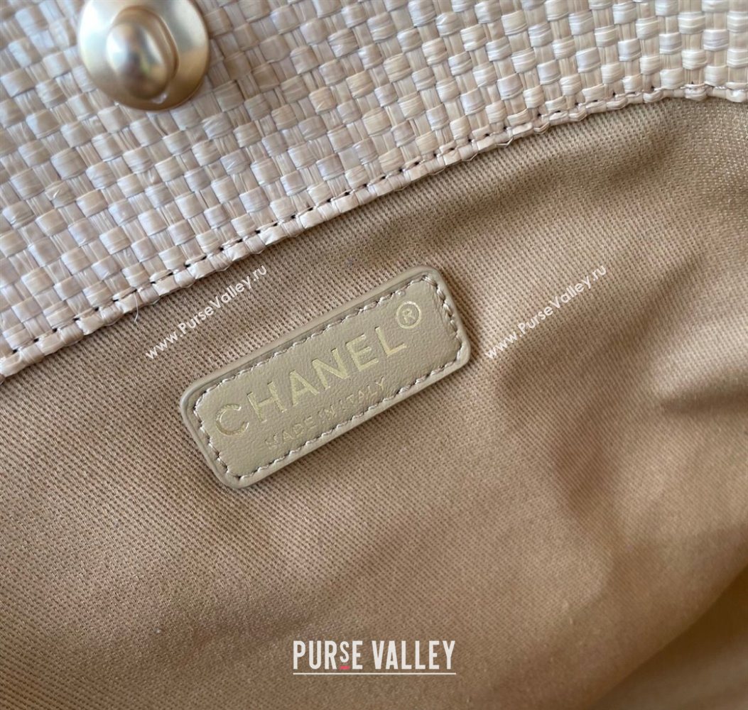 Chanel Straw Maxi Shopping Tote Bag Beige 2025 AS5463 (yezi-251010075)