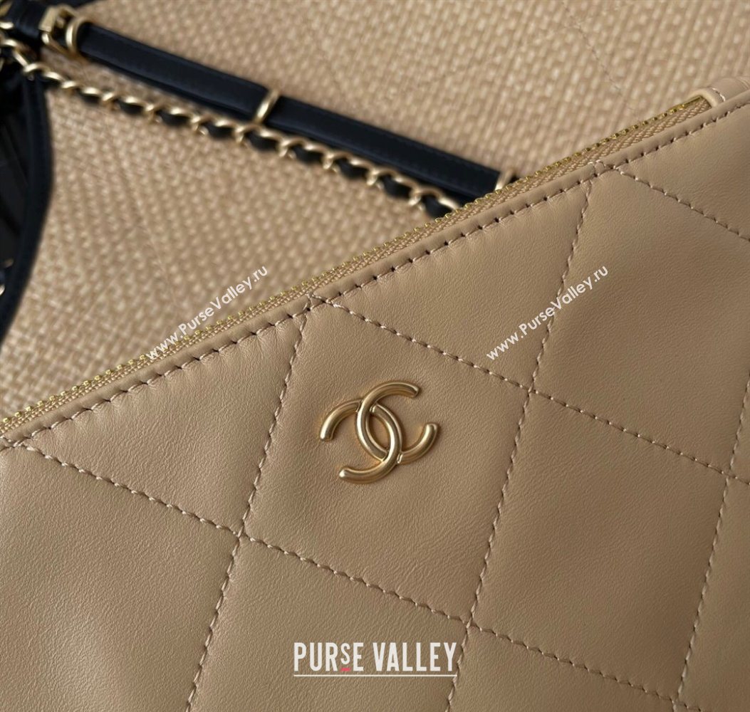 Chanel Straw Maxi Shopping Tote Bag Beige 2025 AS5463 (yezi-251010075)