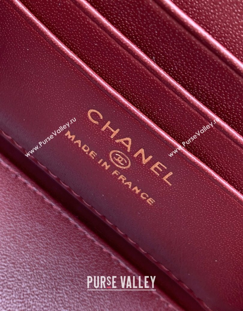 Chanel Grained Calfskin Vanity Case with Top Handle Burgundy 2025 AP4799 (yezi-251009094)