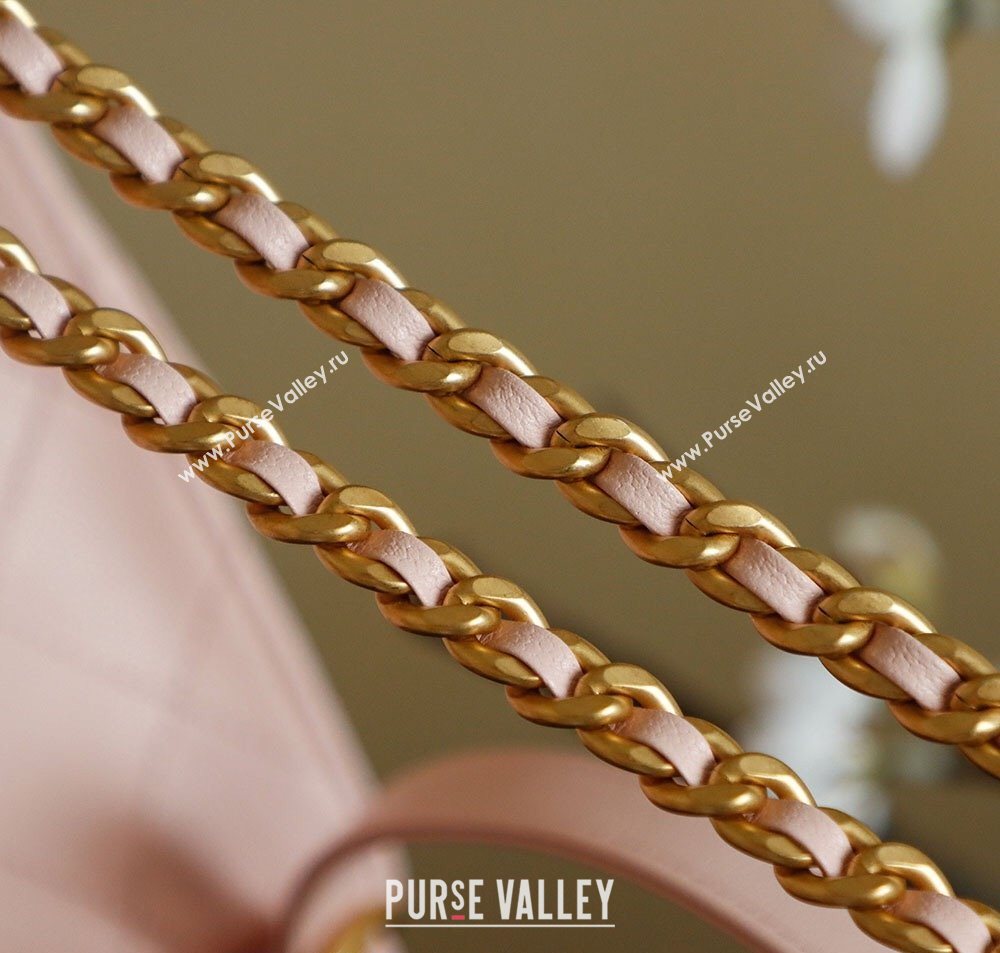 Chanel Grained Calfskin 25 Medium Backpack Bag Light Pink 2025 AS5600 (yezi-251009098)