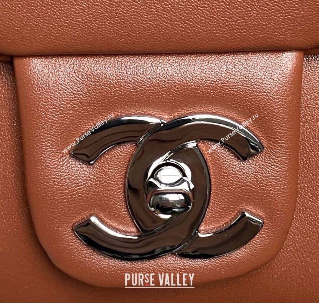 Chanel Printed Leather Vintage Airport Flap Bag A9902 Brown 2025 (yezi-251009107)