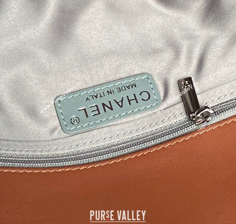 Chanel Printed Leather Vintage Airport Flap Bag A9902 Brown 2025 (yezi-251009107)