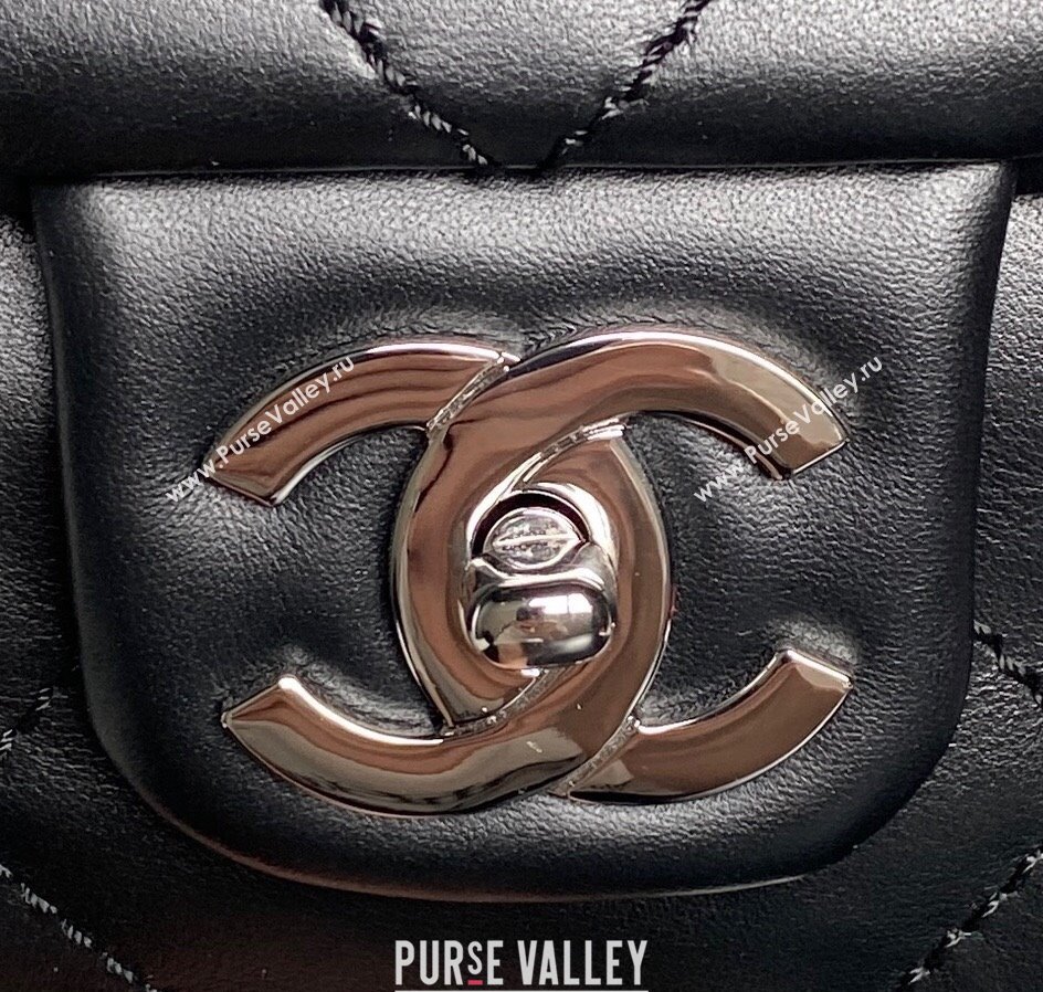 Chanel Quilted Calfskin Leather Vintage Airport Flap Bag A9902 Black 2025 (yezi-251010001)