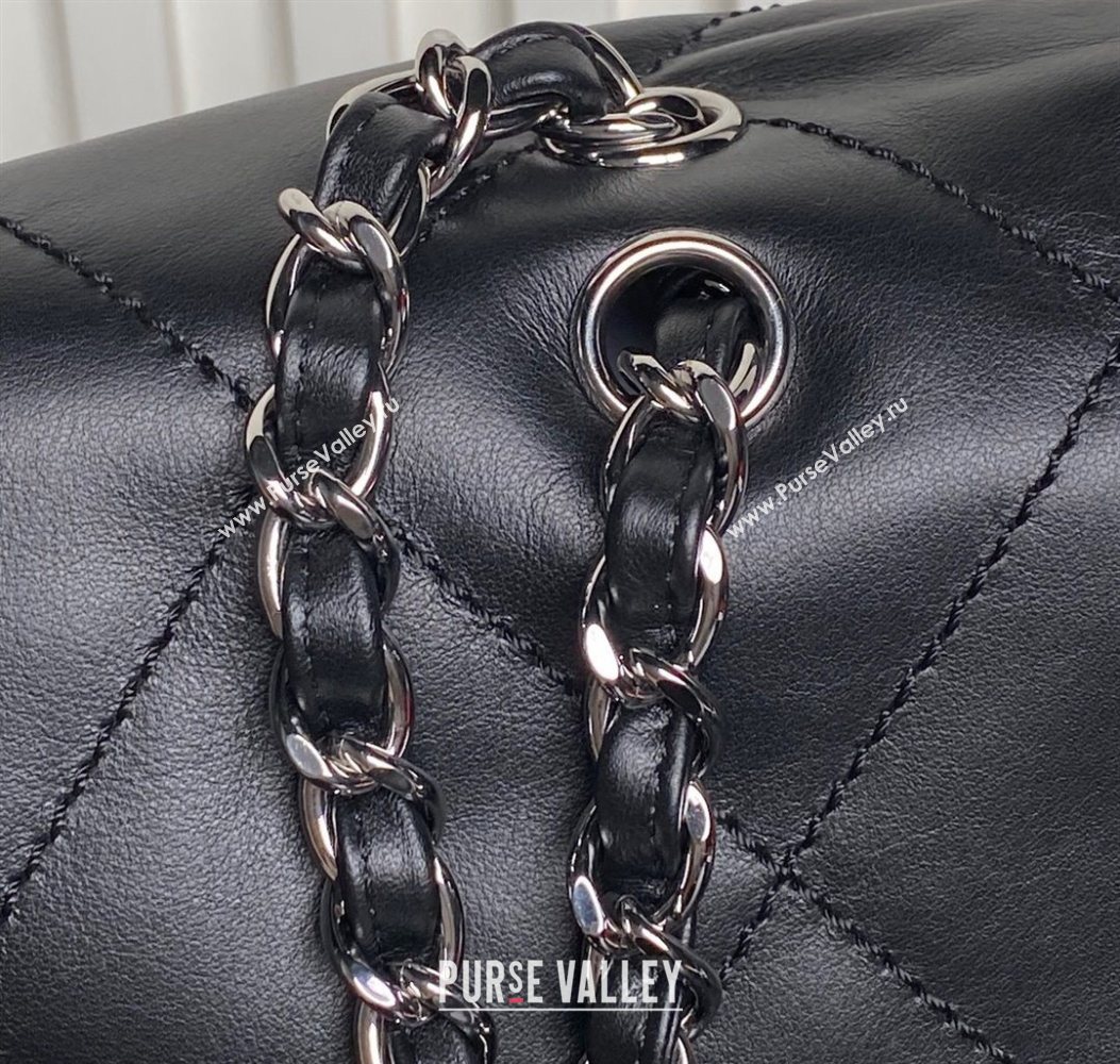 Chanel Quilted Calfskin Leather Vintage Airport Flap Bag A9902 Black 2025 (yezi-251010001)