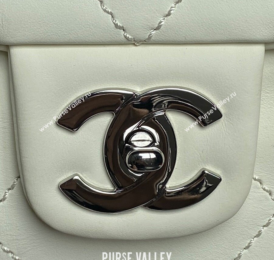 Chanel Quilted Calfskin Leather Vintage Airport Flap Bag A9902 White 2025 (yezi-251010002)