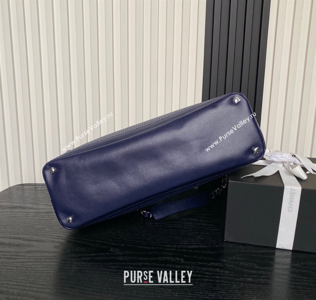 Chanel Quilted Calfskin Leather Vintage Airport Flap Bag A9902 Blue 2025 (yezi-251010003)