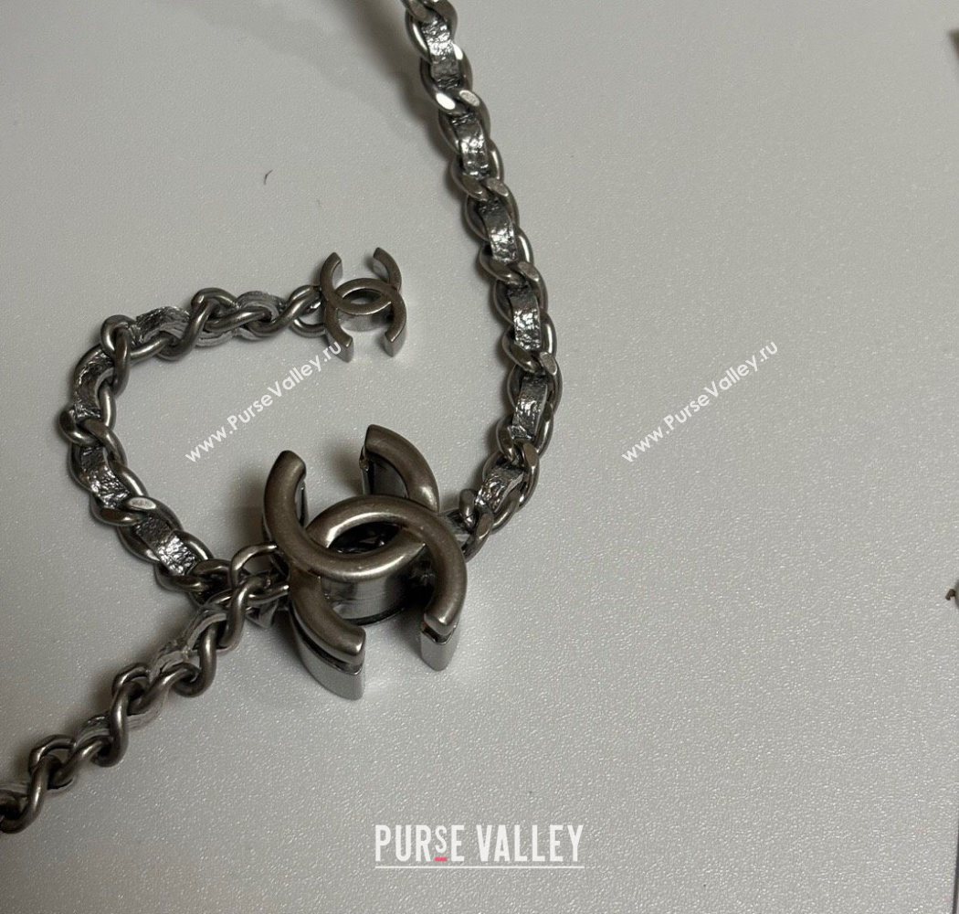 Chanel Grained Calfskin Wallet On Chain WOC AP3938 Silver 2025 (yezi-251010008)