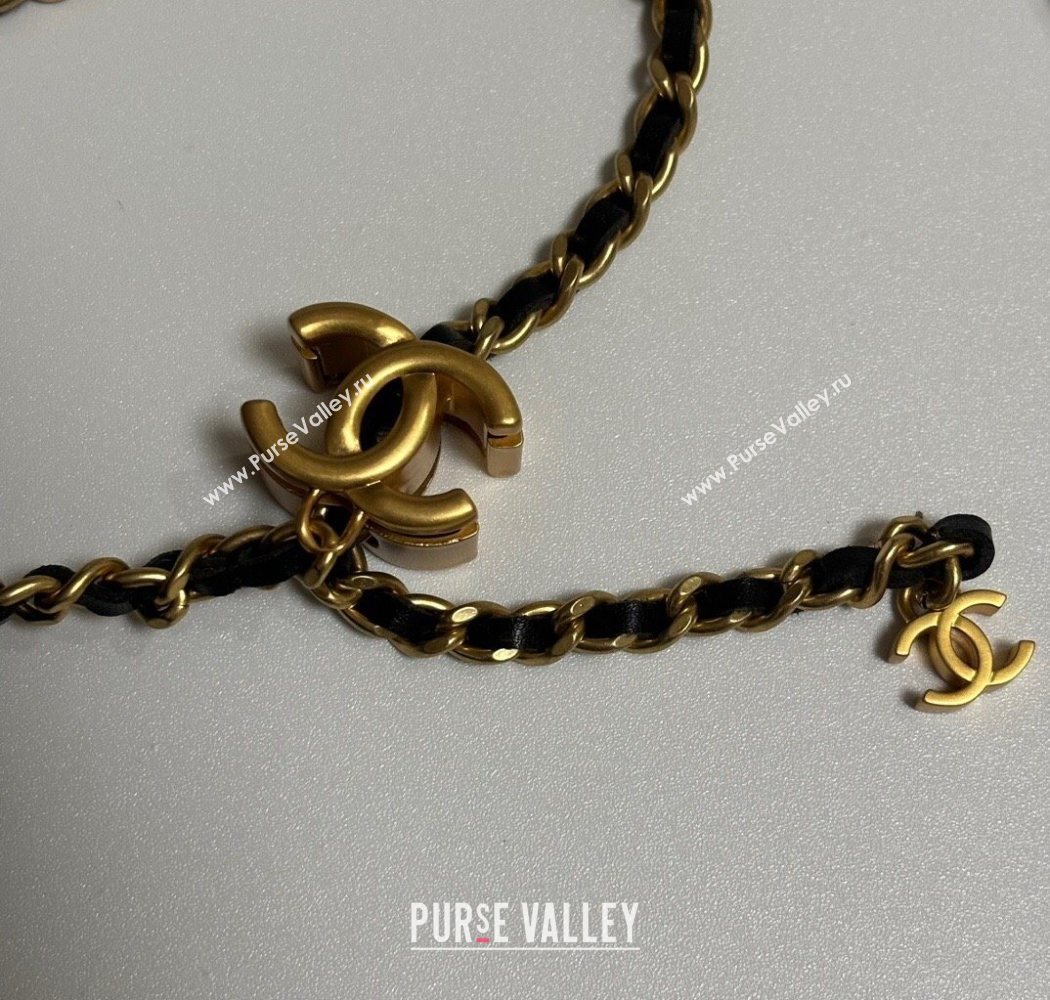 Chanel Shiny Lambskin Wallet On Chain WOC AP3938 Black 2025 (yezi-251010010)