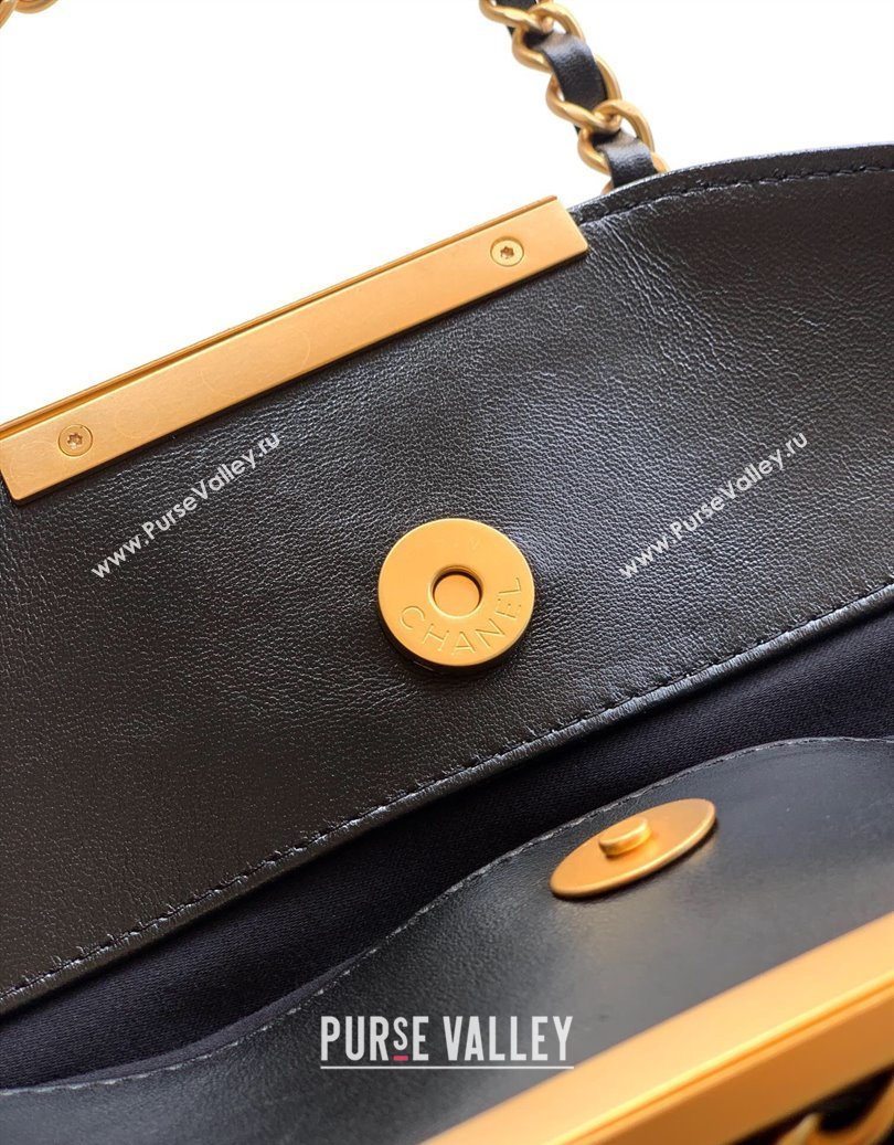 Chanel Quilted Suede Large Flap Handbag Black 2025 CH101001 (yezi-251010016)