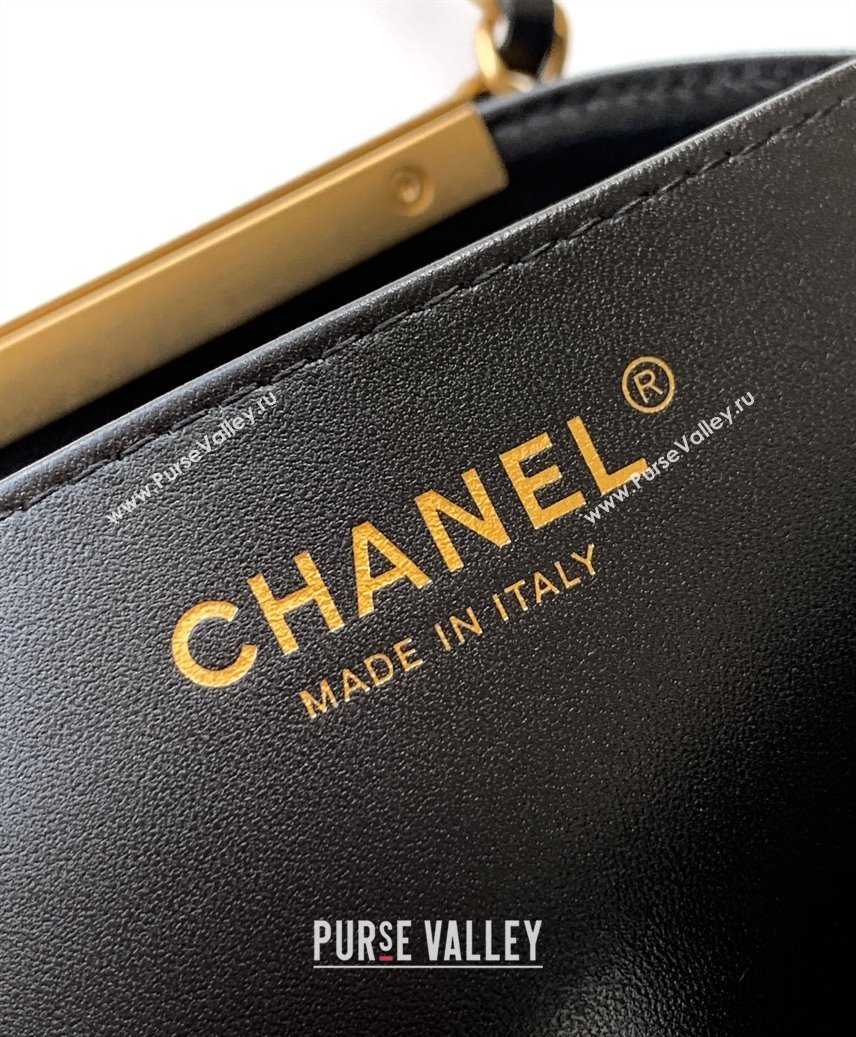 Chanel Quilted Suede Medium Flap Handbag Black 2025 CH101001 (yezi-251010024)