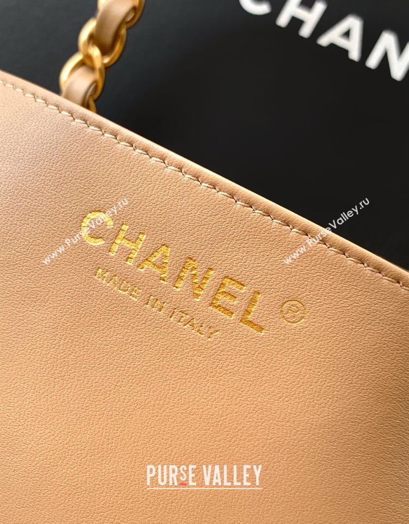 Chanel Quilted Suede Small Flap Handbag Khaki Yellow 2025 CH101001 (yezi-251010034)