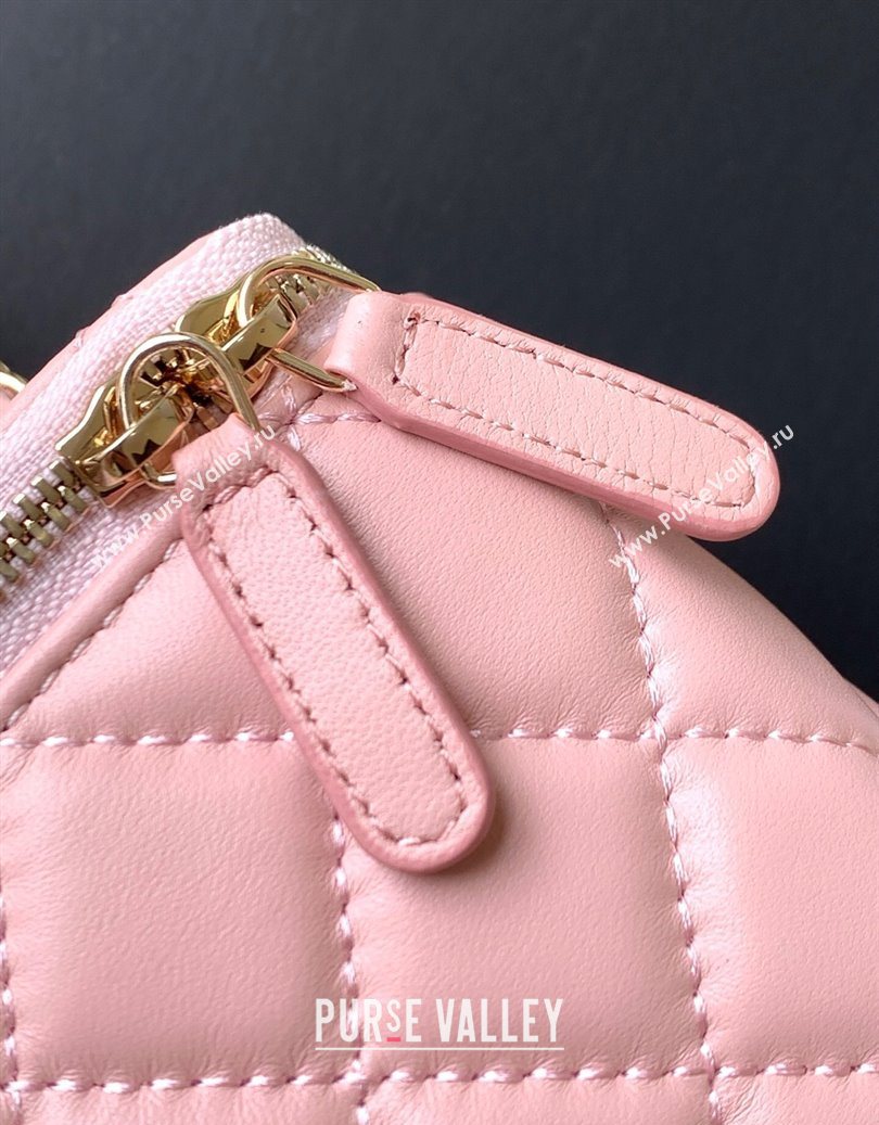 Chanel Lambskin Long Vanity with Chain and Top Handle Light Pink 2025 AP4842 (yezi-251010062)