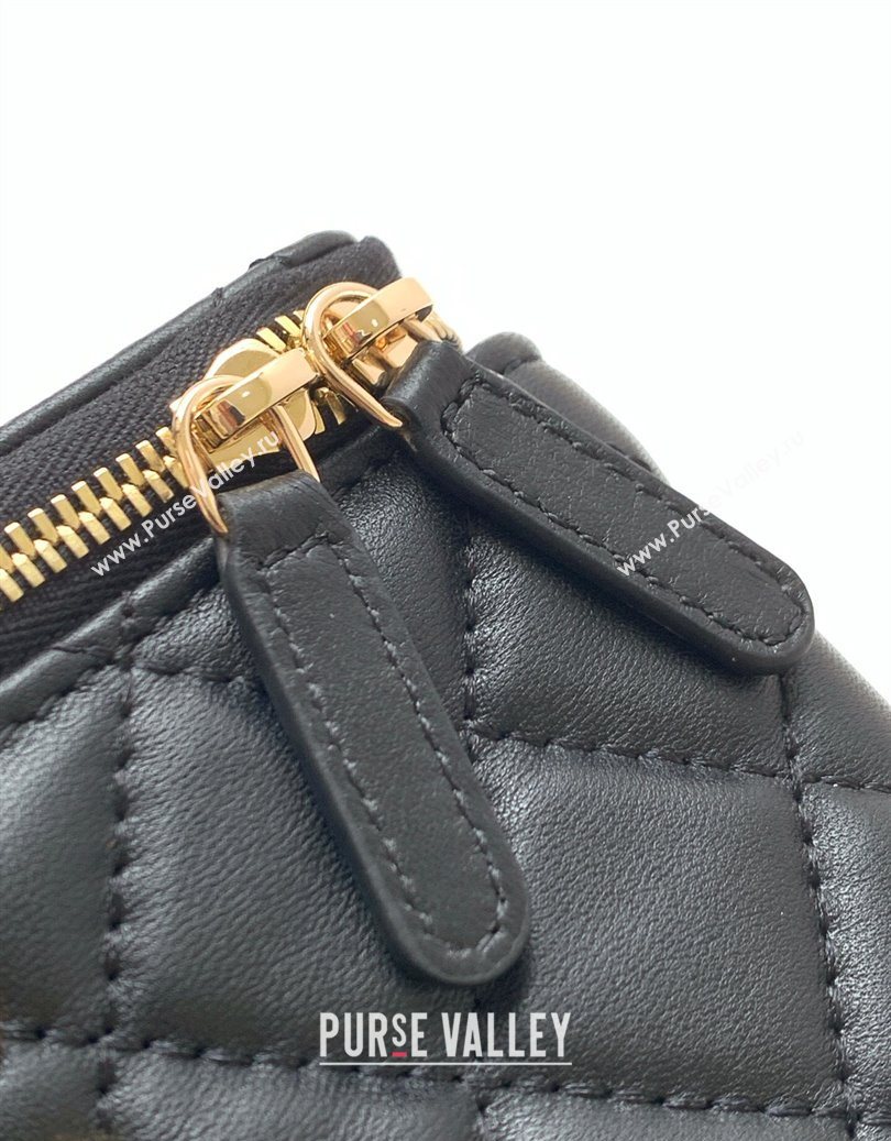Chanel Lambskin Long Vanity with Chain and Top Handle Black 2025 AP4842 (yezi-251010064)