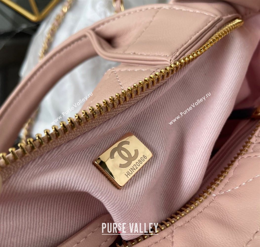 Chanel Shiny Lambskin Mini Bow Bag Light Pink 2025 AS5849 (yezi-251011033)