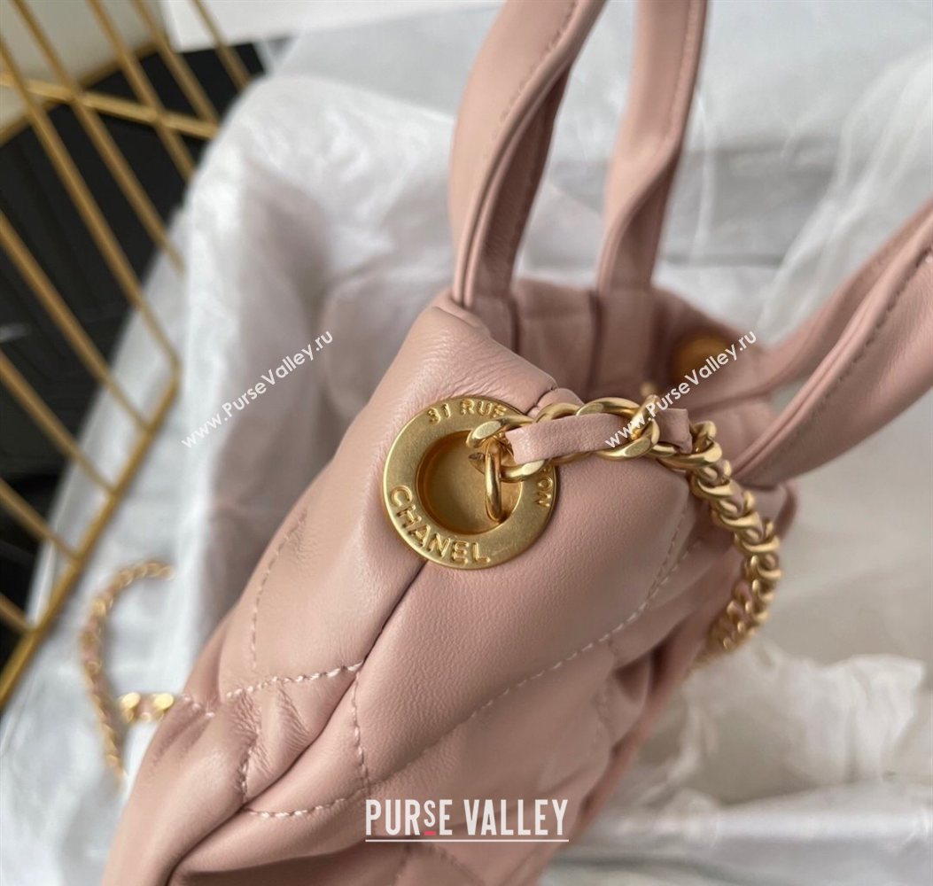 Chanel Shiny Lambskin Mini Bow Bag Light Pink 2025 AS5849 (yezi-251011033)