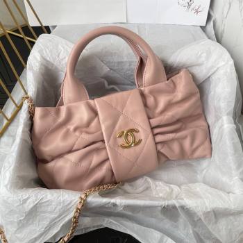 Chanel Shiny Lambskin Mini Bow Bag Light Pink 2025 AS5849 (yezi-251011033)
