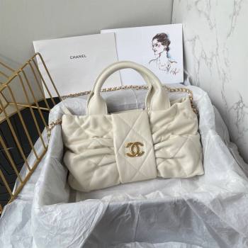 Chanel Shiny Lambskin Mini Bow Bag White 2025 AS5849 (yezi-251011034)