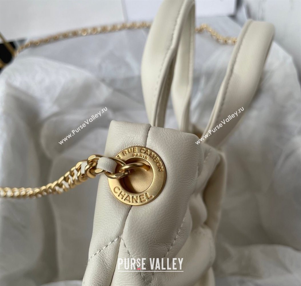 Chanel Shiny Lambskin Mini Bow Bag White 2025 AS5849 (yezi-251011034)