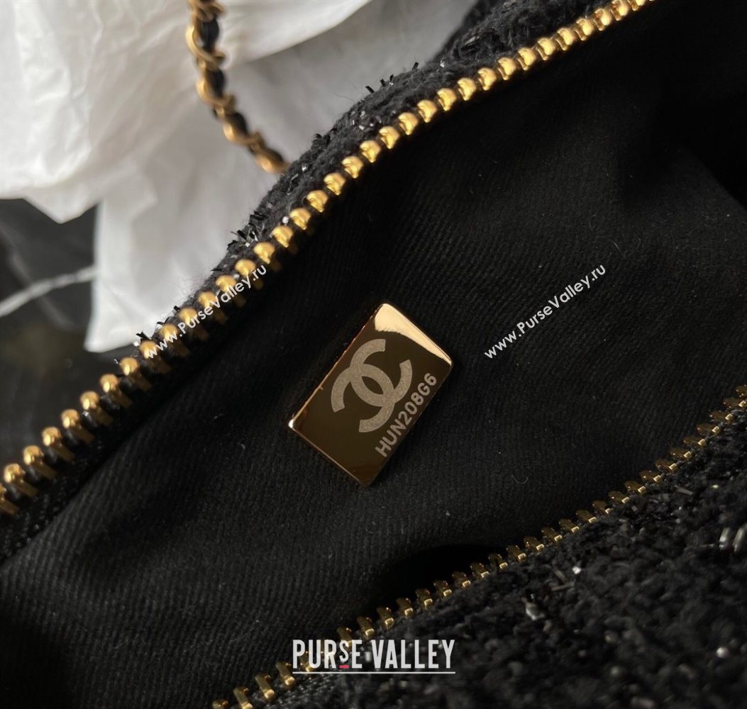 Chanel Tweed Mini Bow Bag Black 2025 AS5849 (yezi-251011035)