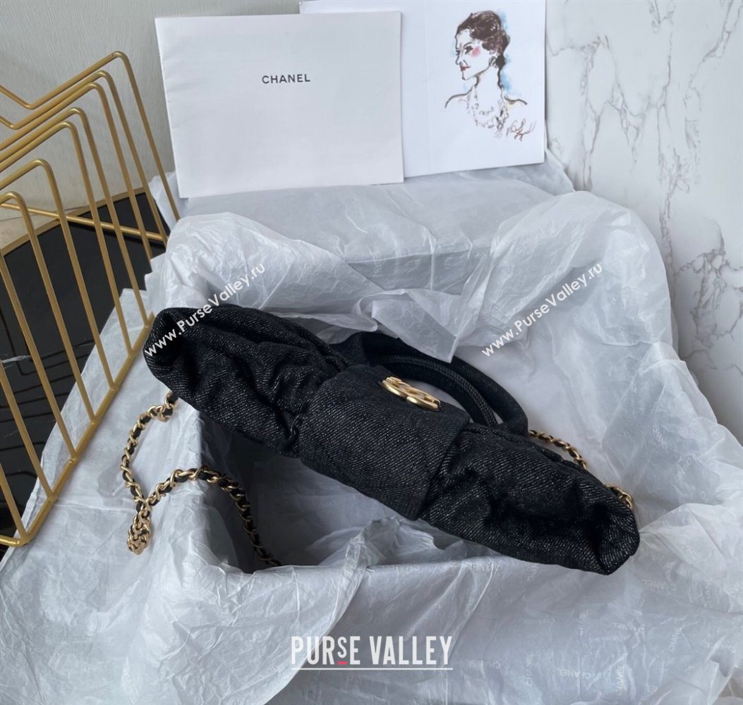 Chanel Denim Mini Bow Bag Black 2025 AS5849 (yezi-251011036)