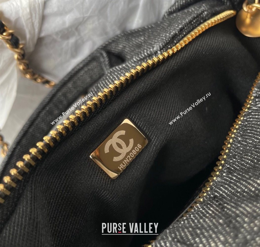 Chanel Denim Mini Bow Bag Black 2025 AS5849 (yezi-251011036)