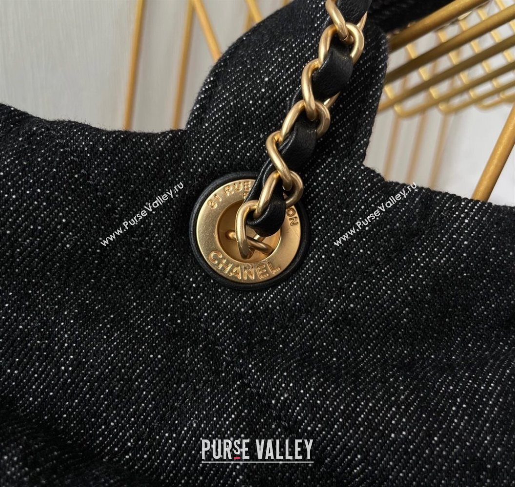 Chanel Denim Bow Bag Black2 2025 AS5851 (yezi-251011040)