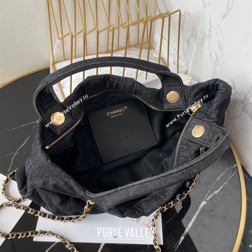 Chanel Denim Bow Bag Black2 2025 AS5851 (yezi-251011040)