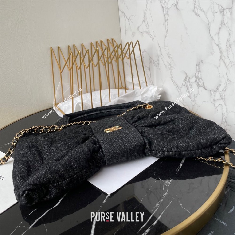 Chanel Denim Bow Bag Black2 2025 AS5851 (yezi-251011040)