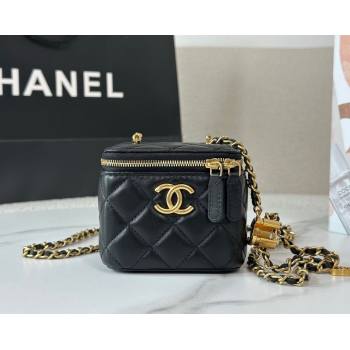 Chanel Lambskin Small Vanity Case with CC Chain Black 2025 AP3941 (YM-251011094)