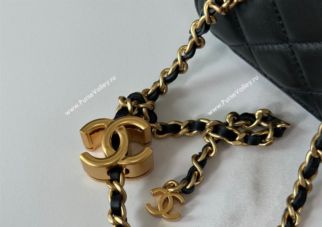Chanel Lambskin Small Vanity Case with CC Chain Black 2025 AP3941 (YM-251011094)