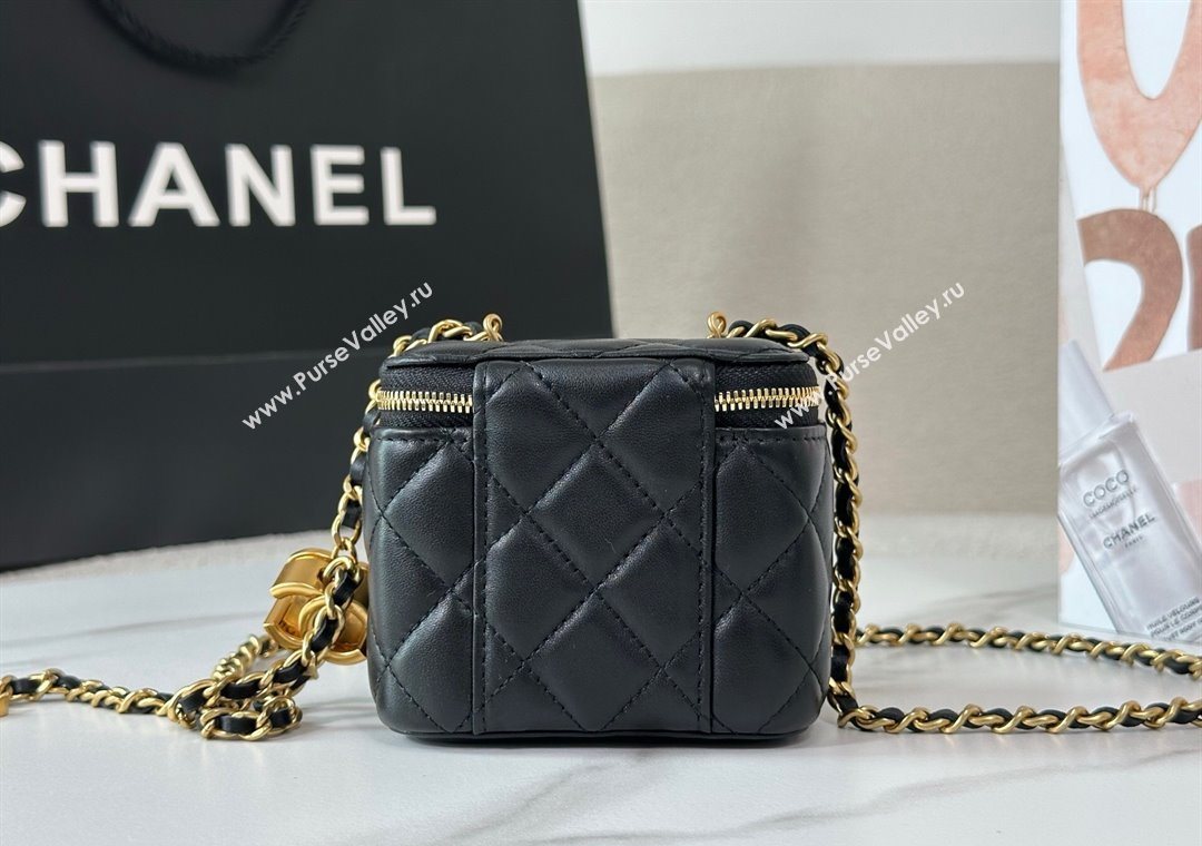 Chanel Lambskin Small Vanity Case with CC Chain Black 2025 AP3941 (YM-251011094)