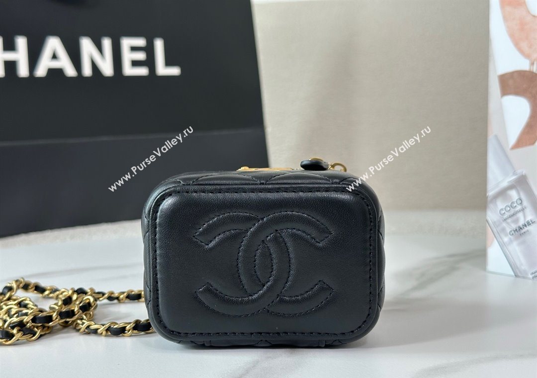 Chanel Lambskin Small Vanity Case with CC Chain Black 2025 AP3941 (YM-251011094)