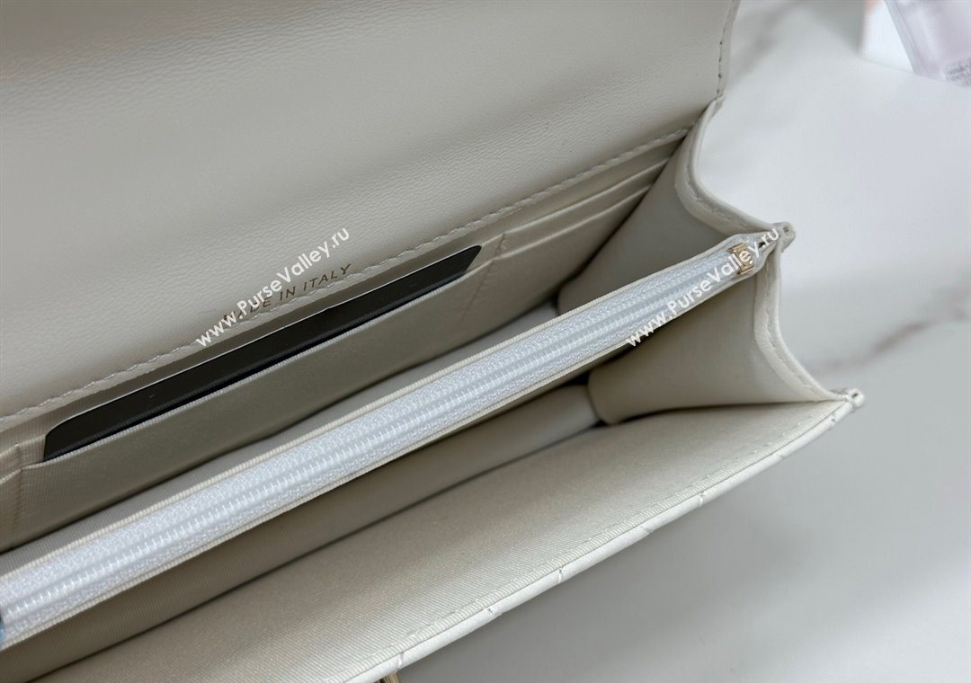 Chanel Lambskin Clutch with Chain and Top Handle White 2025 AP4831 (YM-251011098)