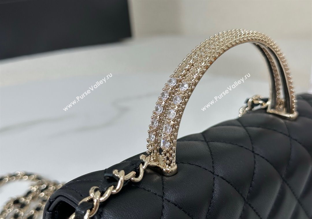 Chanel Lambskin Clutch with Chain and Top Handle Black 2025 AP4831 (YM-251011101)