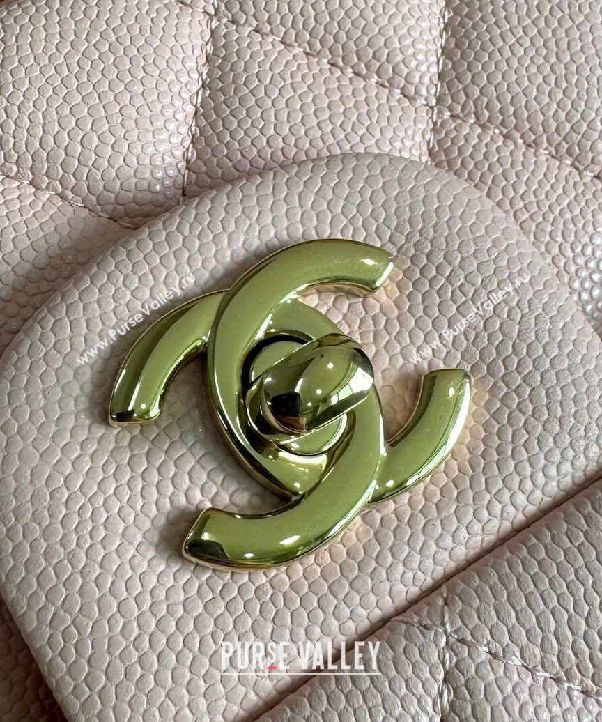 Chanel Caviar-Grained Calfskin Leather Classic Small Flap Bag A01117 Light Pink/Gold 2025 1013 (YD-251013024)