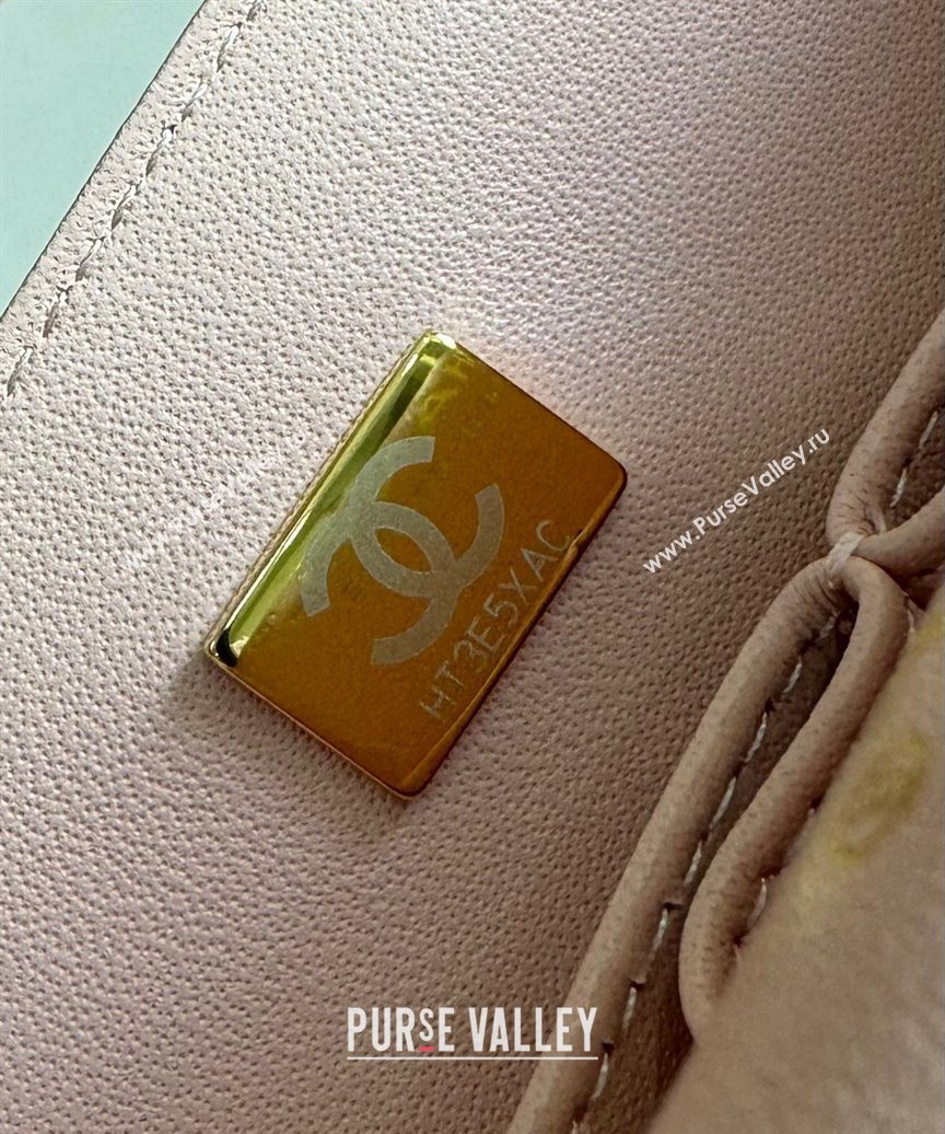 Chanel Caviar-Grained Calfskin Leather Classic Small Flap Bag A01117 Light Pink/Gold 2025 1013 (YD-251013024)