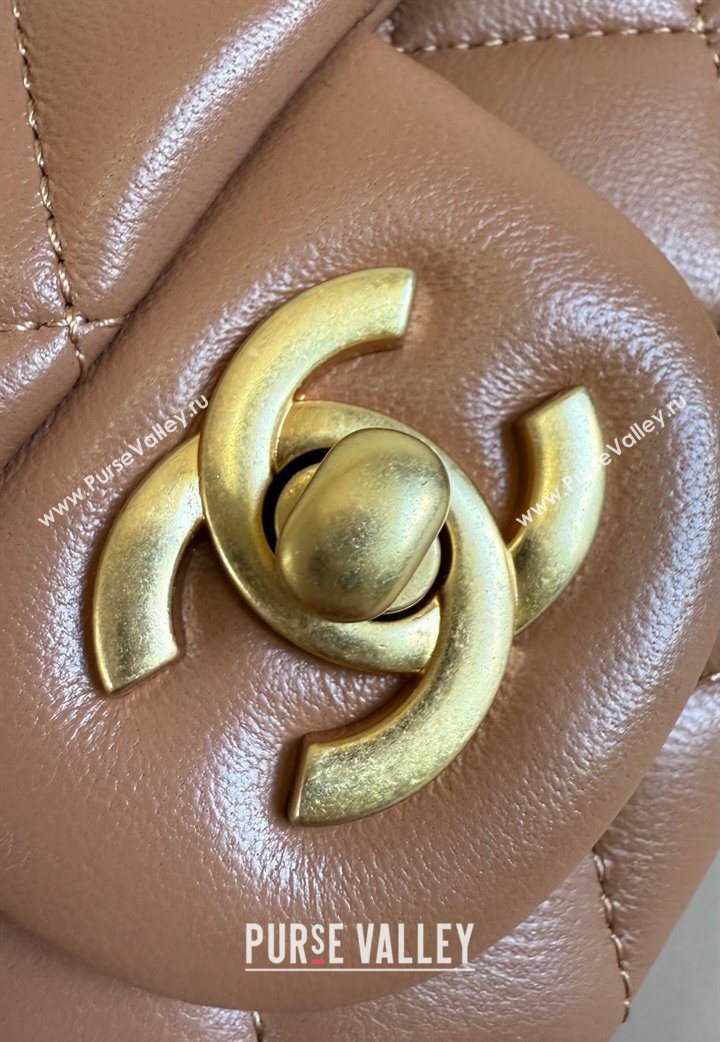 Chanel Lambskin Small Flap Bag with Metal Ball AS1787 Caramel Brown 2025 New Style (YD-251013011)