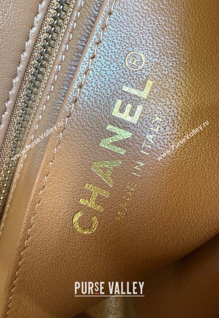 Chanel Lambskin Small Flap Bag with Metal Ball AS1787 Caramel Brown 2025 New Style (YD-251013011)
