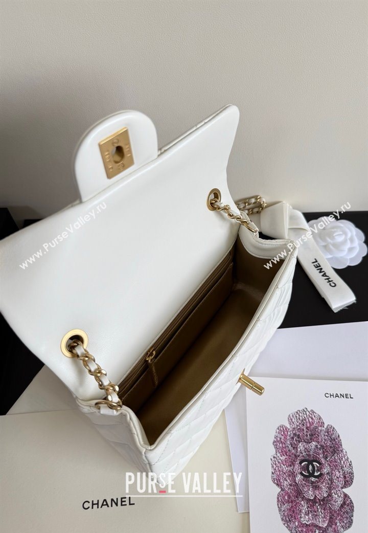 Chanel Lambskin Leather Small Flap Bag with Metal Ball AS1787 White 2025  (YD-251013012)
