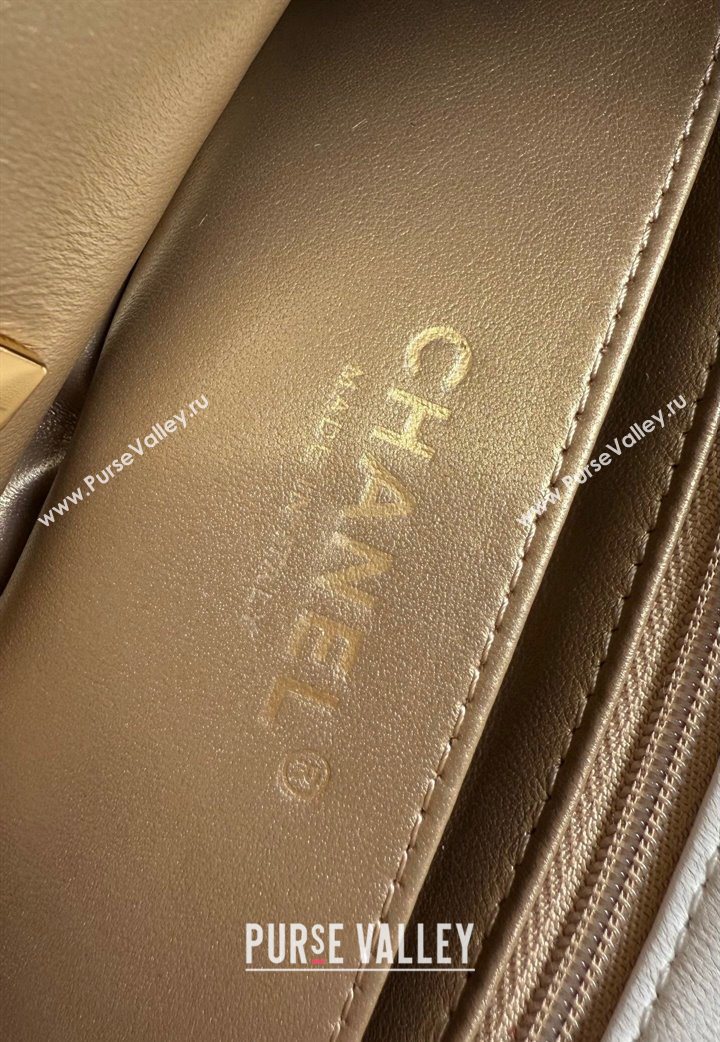 Chanel Lambskin Leather Small Flap Bag with Metal Ball AS1787 White 2025  (YD-251013012)