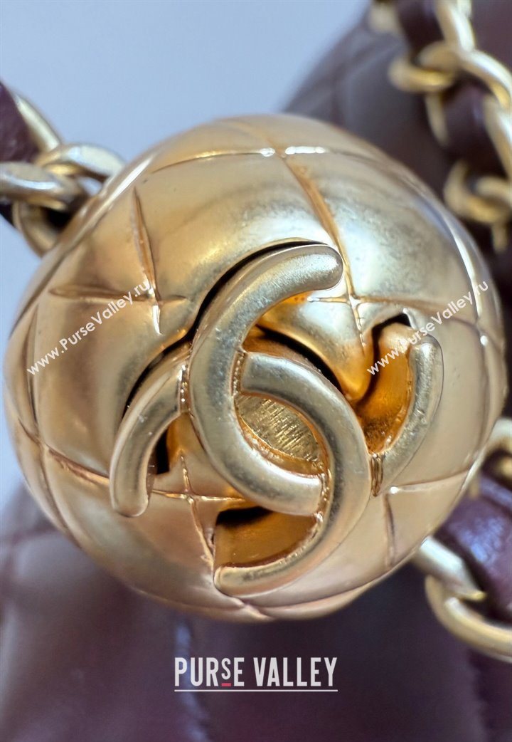Chanel Lambskin Mini Flap Bag with Metal Ball AS1786 Dark Burgundy 2025 New Style (YD-251013003)