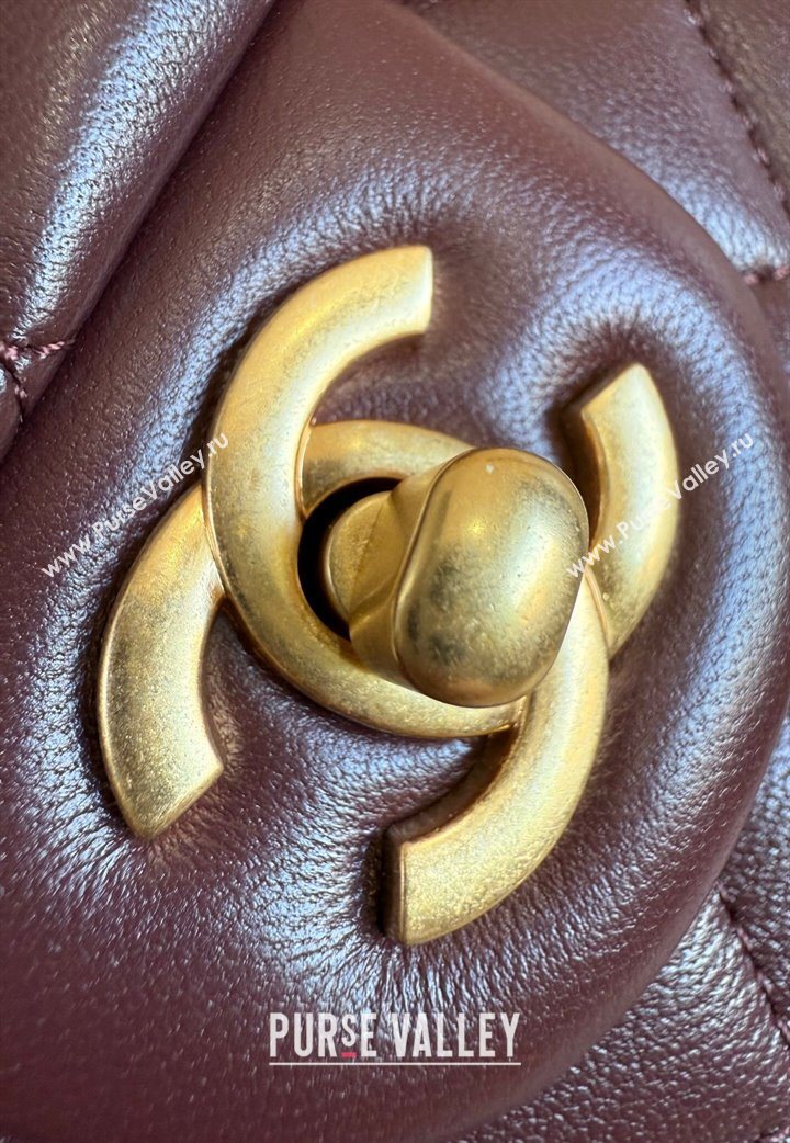 Chanel Lambskin Mini Flap Bag with Metal Ball AS1786 Dark Burgundy 2025 New Style (YD-251013003)